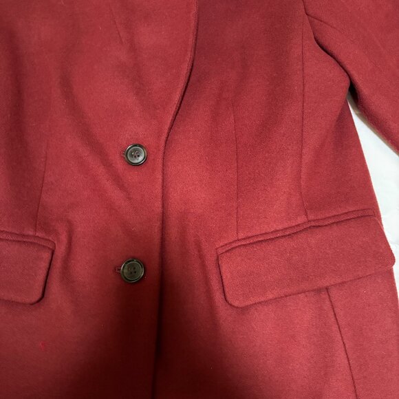 Banana Republic Sz M Overcoat with Button Closure In Rustic Red $240 - Picture 6 of 7